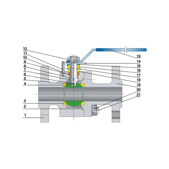 Two-piece floating ball valve Class 600/900
