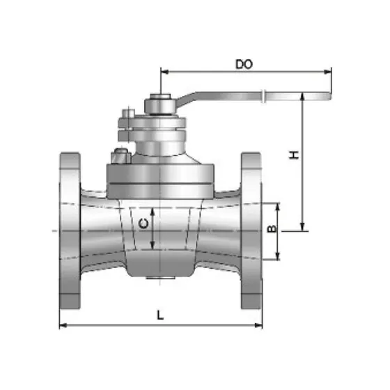 Integrated upper mounted floating ball valve · one-piece body