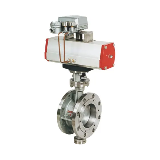 ZGV pneumatic flanged butterfly valve and actuator.